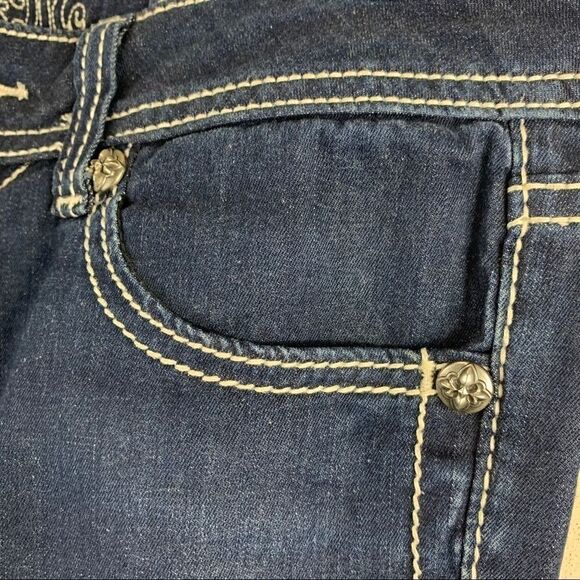 Miss Me easy skinny size 26 dark wash fleur de lis - Picture 8 of 12